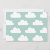 男の子の衣類ラインおむつ歓迎会 招待状 (裏面)