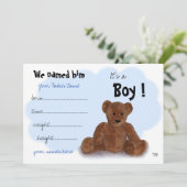 『男の子の誕生のお知らせ』 案内状 (スタンド正面)