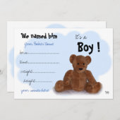 『男の子の誕生のお知らせ』 案内状 (正面/裏面)