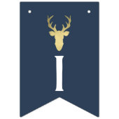 男の子の誕生を祝うシャワーバナー、鹿 バンティングフラッグ (第2の旗)