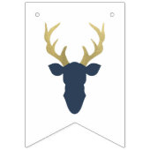 男の子の誕生を祝うシャワーバナー、鹿 バンティングフラッグ (第1の旗)