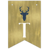 男の子の誕生を祝うシャワーバナー、鹿 バンティングフラッグ (第3の旗)
