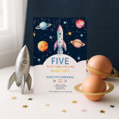 男の子の誕生日に!宇宙をテーマにした招待状 招待状