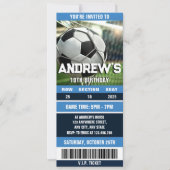 男の子の誕生日のためのパーソナルチケット 招待状 (正面)