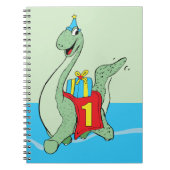 男の子の誕生日の恐竜 ノートブック (正面)