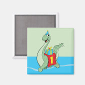 男の子の誕生日の恐竜 マグネット (正面/裏面)