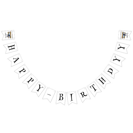 男の子の誕生日ガーランドのバナー バンティングフラッグ (全)