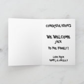 男の子の誕生日グリーティングカードです カード (内部)