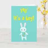 男の子の誕生日グリーティングカードです カード (黄色い花)