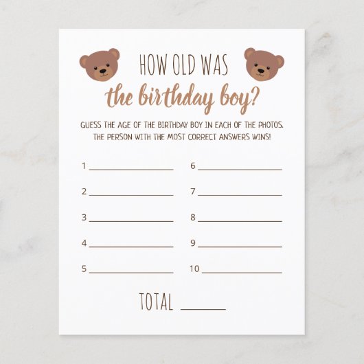 男の子の誕生日ゲーム (正面)