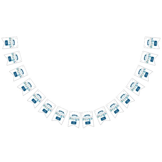 男の子の誕生日シャワー用バuntingバナー バンティングフラッグ (全)