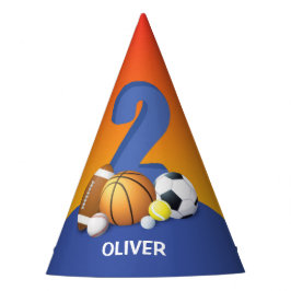 男の子の誕生日スポーツボール パーティーハット