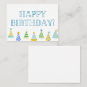 男の子の誕生日タグ/カード ノートカード (正面/裏面)