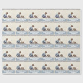 男の子の誕生日パピーカラフルかわいい ラッピングペーパー (フラット)