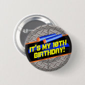 男の子の誕生日パーティダーツウォーズ泡レーザーラベル子供 缶バッジ (正面&裏面)