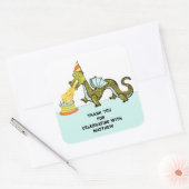 男の子の誕生日パーティーありがとう スクエアシール (封筒)