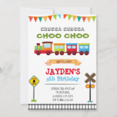 男の子の誕生日パーティーの招待状を作成する 招待状 (正面)