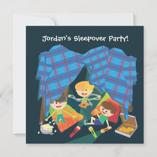 男の子の誕生日パーティーの招待状 招待状 (裏面)