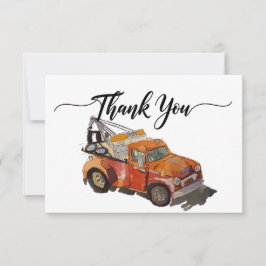 男の子の誕生日パーティーの難破者 サンキューカード