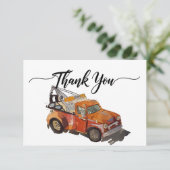 男の子の誕生日パーティーの難破者 サンキューカード (スタンド正面)