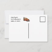 男の子の誕生日パーティーの難破者 サンキューカード (裏面)