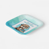 男の子の誕生日パーティーOtterをテーマパーソナライズされた ペーパープレート (傾斜あり)