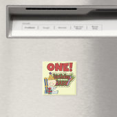 男の子の誕生日ベビー1st誕生日Tシャツとギフト マグネット (インサイチュ (食洗機))