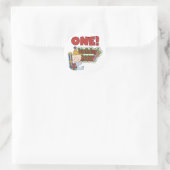 男の子の誕生日ベビー1st誕生日Tシャツとギフト ラウンドシール (バッグ)