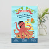 男の子の誕生日招待状 招待状 (スタンド正面)