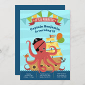 男の子の誕生日招待状 招待状 (正面/裏面)