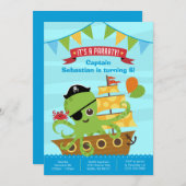 男の子の誕生日招待状 招待状 (正面/裏面)