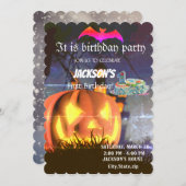 男の子の誕生日招待状 招待状 (正面/裏面)