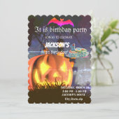 男の子の誕生日招待状 招待状 (スタンド正面)