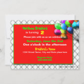 男の子の誕生日招待状 - INSERT HIS AGE - 電車 招待状 (裏面)