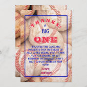 男の子の誕生日野球 サンキューカード (正面/裏面)