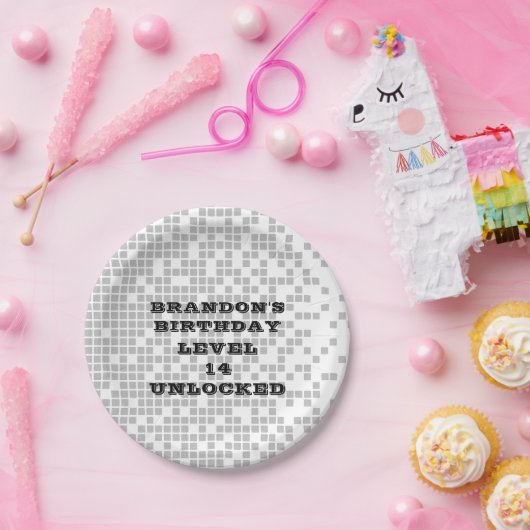 男の子の誕生日10代のパーティーのビデオゲームでBRUH ペーパープレート (パーティー)