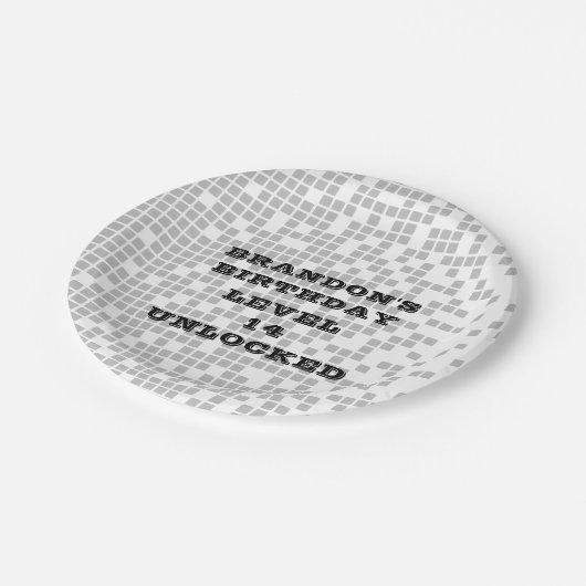 男の子の誕生日10代のパーティーのビデオゲームでBRUH ペーパープレート (アングル)