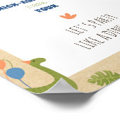 男の子の誕生日 – 恐竜ストンプ8x10垂直標識 ポスター (角)