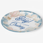 男の子の誕生！ベビーシャワー招待状 ペーパープレート (アングル)