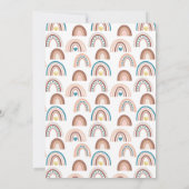 男の子の誕生！ボーホーレインボーベイビーシャワーパーティー 招待状 (裏面)