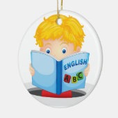 男の子の読本 セラミックオーナメント (左)