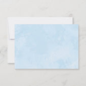 男の子の象の水の色のフローラ赤ちゃんシャワー サンキューカード (裏面)