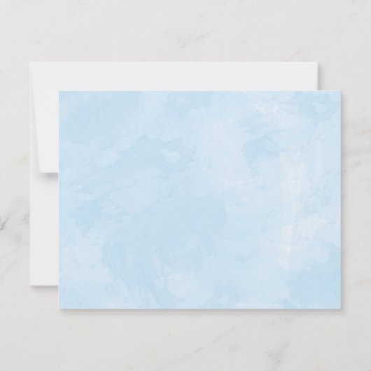 男の子の象の赤ちゃんシャワー応答カード 出欠カード (裏面)