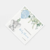 男の子の象の風船の赤ん坊シャワー緑 スタンダードランチョンナプキン (角)