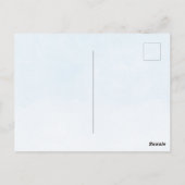 男の子の象の風船 1歳の誕生日 ポストカード (裏面)