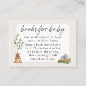 男の子の赤ちゃんのシャワー本ベビーカード エンクロージャーカード (正面)