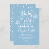 男の子の赤ちゃんよ、外は寒いわよ！おむつくじ券カード エンクロージャーカード (正面/裏面)