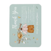 男の子の赤ちゃんシャワーありがとう磁石 マグネット (縦)
