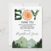 男の子の赤ちゃんシャワーありがとう サンキューカード (正面)