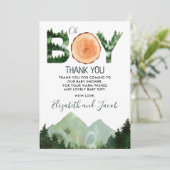 男の子の赤ちゃんシャワーありがとう サンキューカード (スタンド正面)
